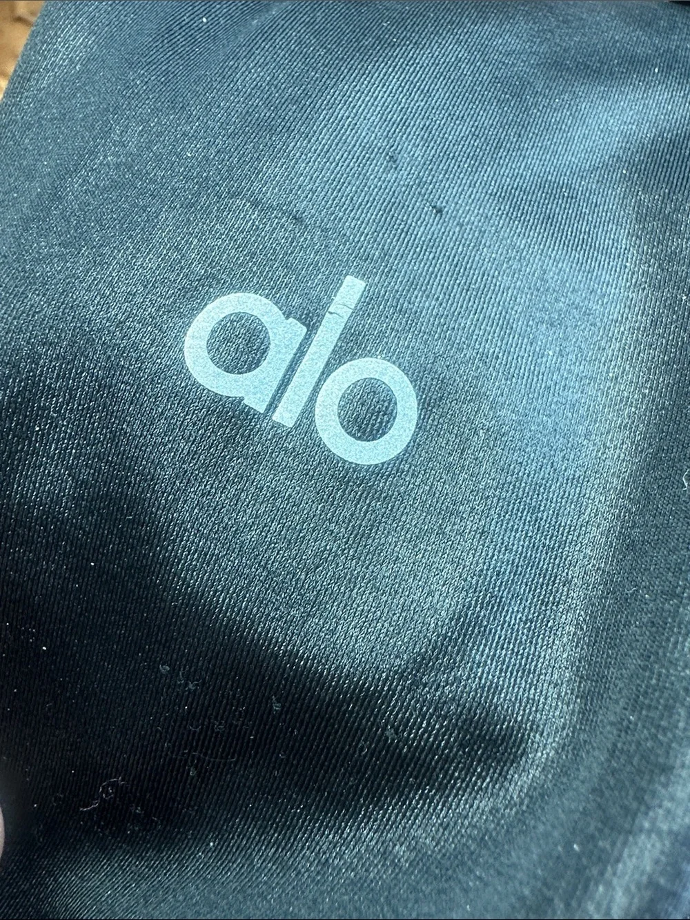 ALO Yoga Shine 7/8 High Waist Leggings in Shiny Liquid Gloss Black Size Small